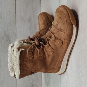 Sorel Big Kids Girls Whitney Juniors Joan Outdoor Leather Ankle Boots shoes 4